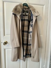 Barbour Ladies Kelvin A-line Coat, Wool, Size 12, Oatmeal - Perfect, Worn Once