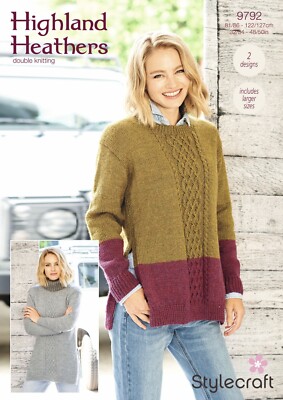 Stylecraft Highland Heathers DK Strickmuster 9792 - Tuniken