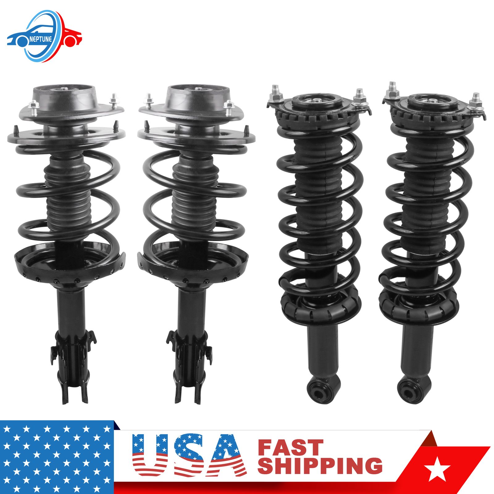 4pcs Struts Shocks & Spring Absorber For 2005-2009 Subaru Legacy Front + Rear