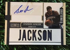 2010-11 National Treasures #3 STEPHEN JACKSON Timeline Jersey Auto #ED 04/30