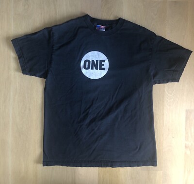 ONE Official Make Poverty History one.org Bono U2 Africa T-Shirt Large F1