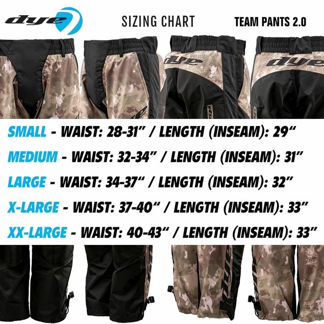 Dye 2.0 Team Pants Dyecam Small Paintball for sale online eBay