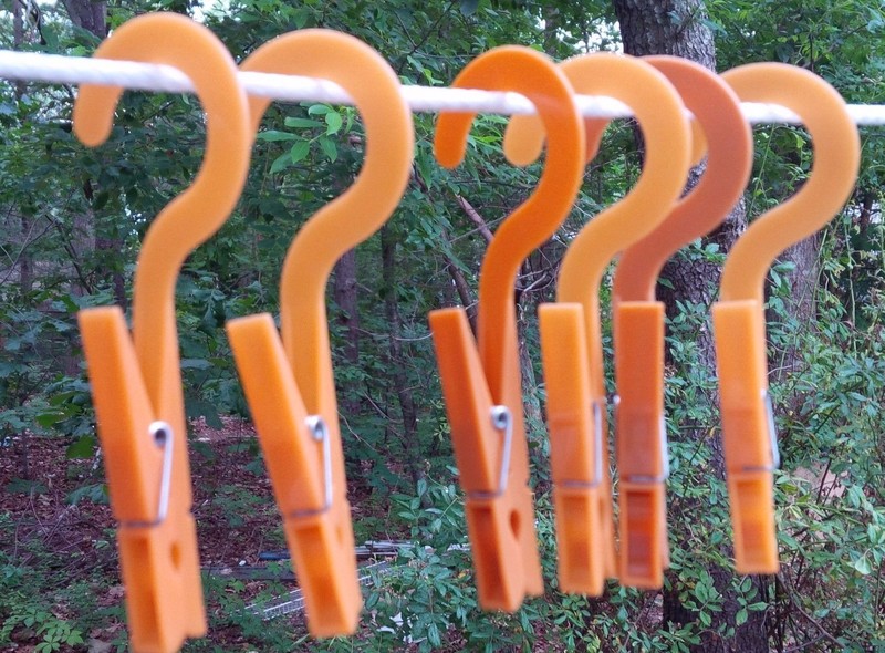 checkys deals hook drip dry clothes pins brown set of six - seven coil spring