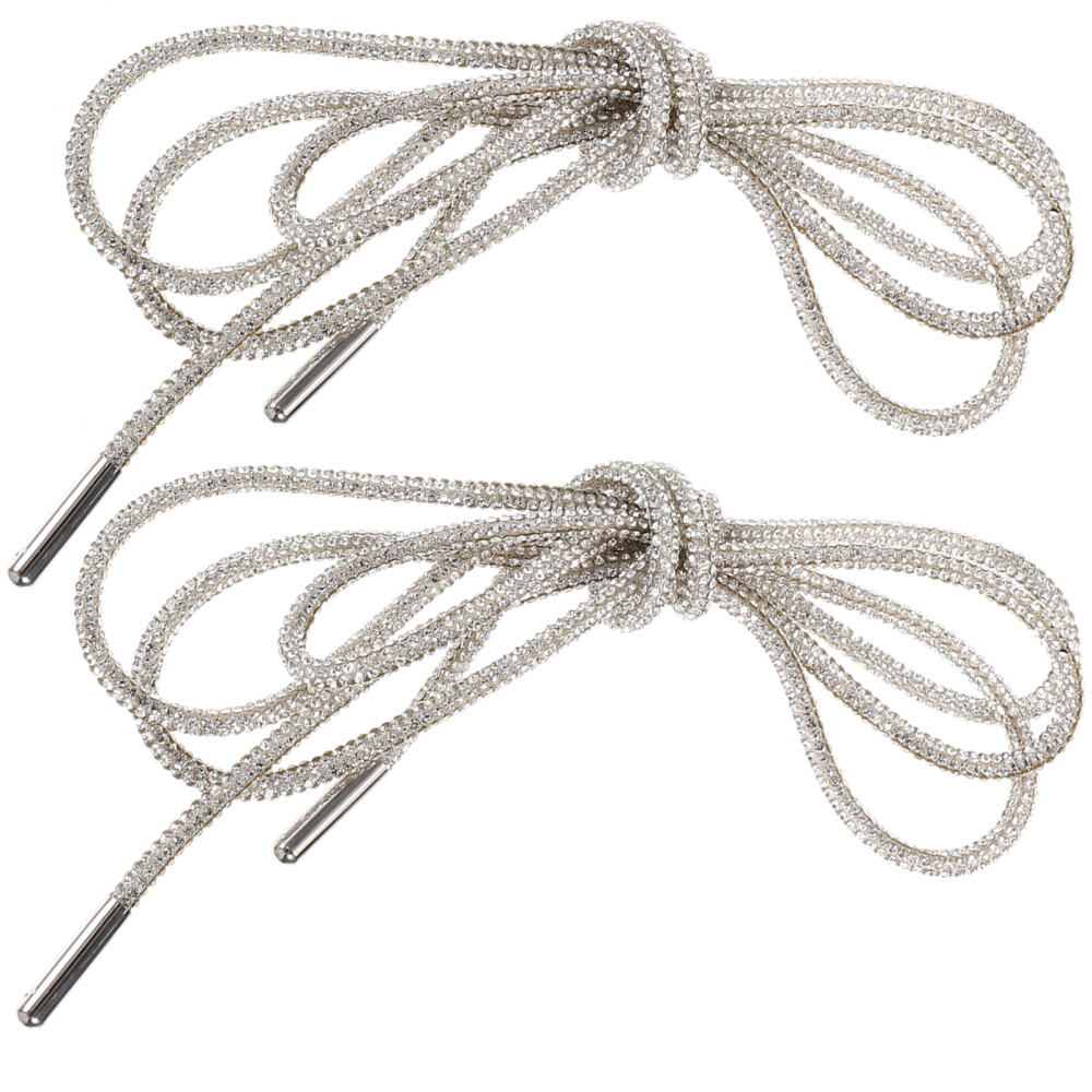 APL 1 Paio Lacci per Scarpe in Cristallo Glitterato Strass Lacci per Scarpe