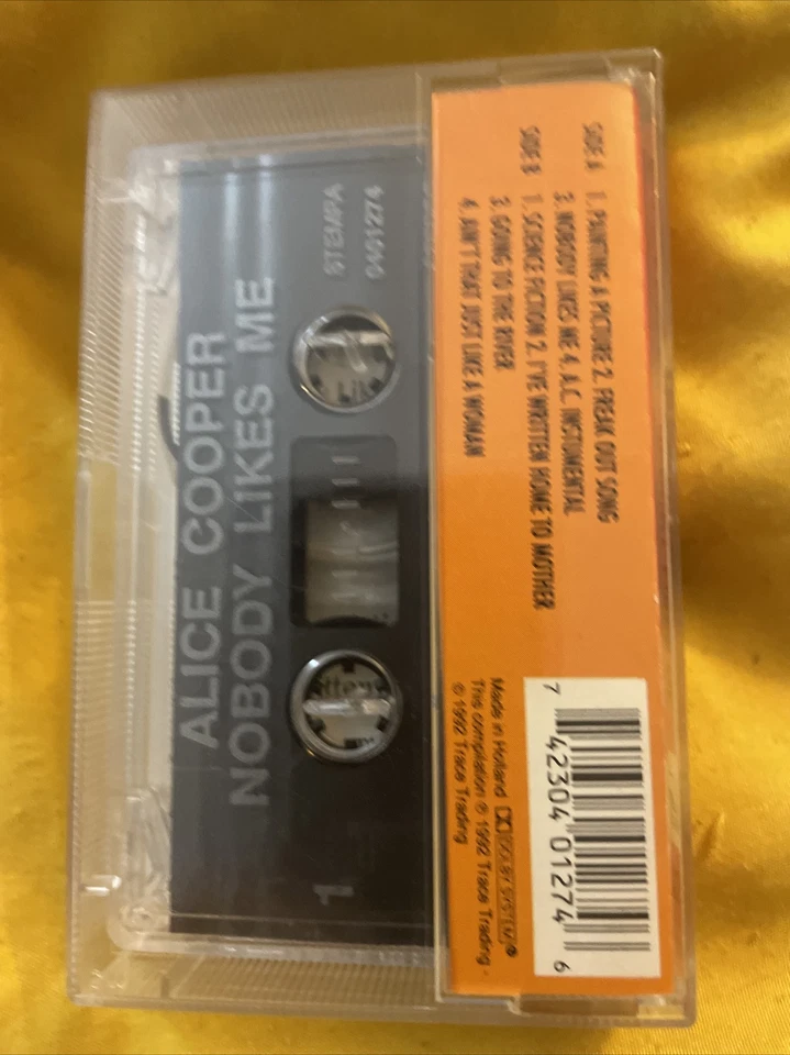 Alice Cooper Nobody Like Me Cassette Freak Out Song Science Fiction Vintage 1992 Foto 2 de 4