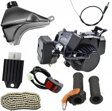 49cc 2 Stroke Engine+Tank+chain+Throttle grips cable ATV Mini Pockect Bike Quad