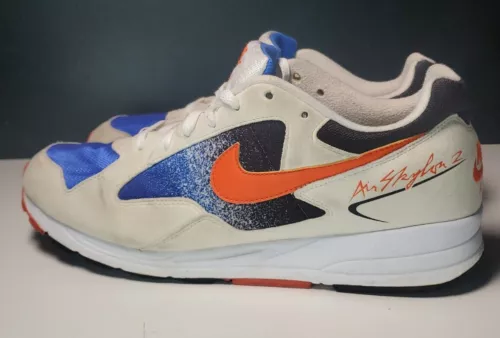 Nike Air Skylon 2 Sz 12.5 White Orange Royal Retro Sneakers AO1551-108