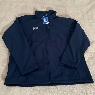 Columbia Jacket Mens XL Blue  Oklahoma City Thunder Softshell NBA Zip Pockets