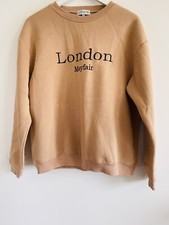 Women's Soft Tan Color Sweatshirt With Letters Size 10 To 12