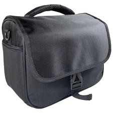Camera Bag Black with Moveable Adjustable Dividers Zipper Polyester Case