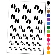 Deer Tracks Footprints Temporary Tattoo Water Resistant Set