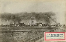 West Texas sandstorm Roscoe 1910 RPPC Photo Postcard COPY