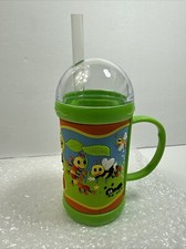 Kids Reusable Plastic Cup w/ Dome Lid and Straw TF