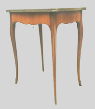 petite table d'appoint acajou dessus marbre brèche galerie bronze 