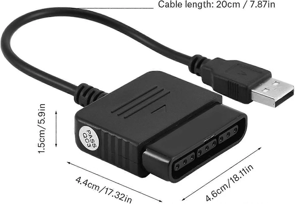 PS2 Controller Converter, PS2 to PS3 Controller Adapter PS2 to USB for PC or PS3 - Image 3 of 4
