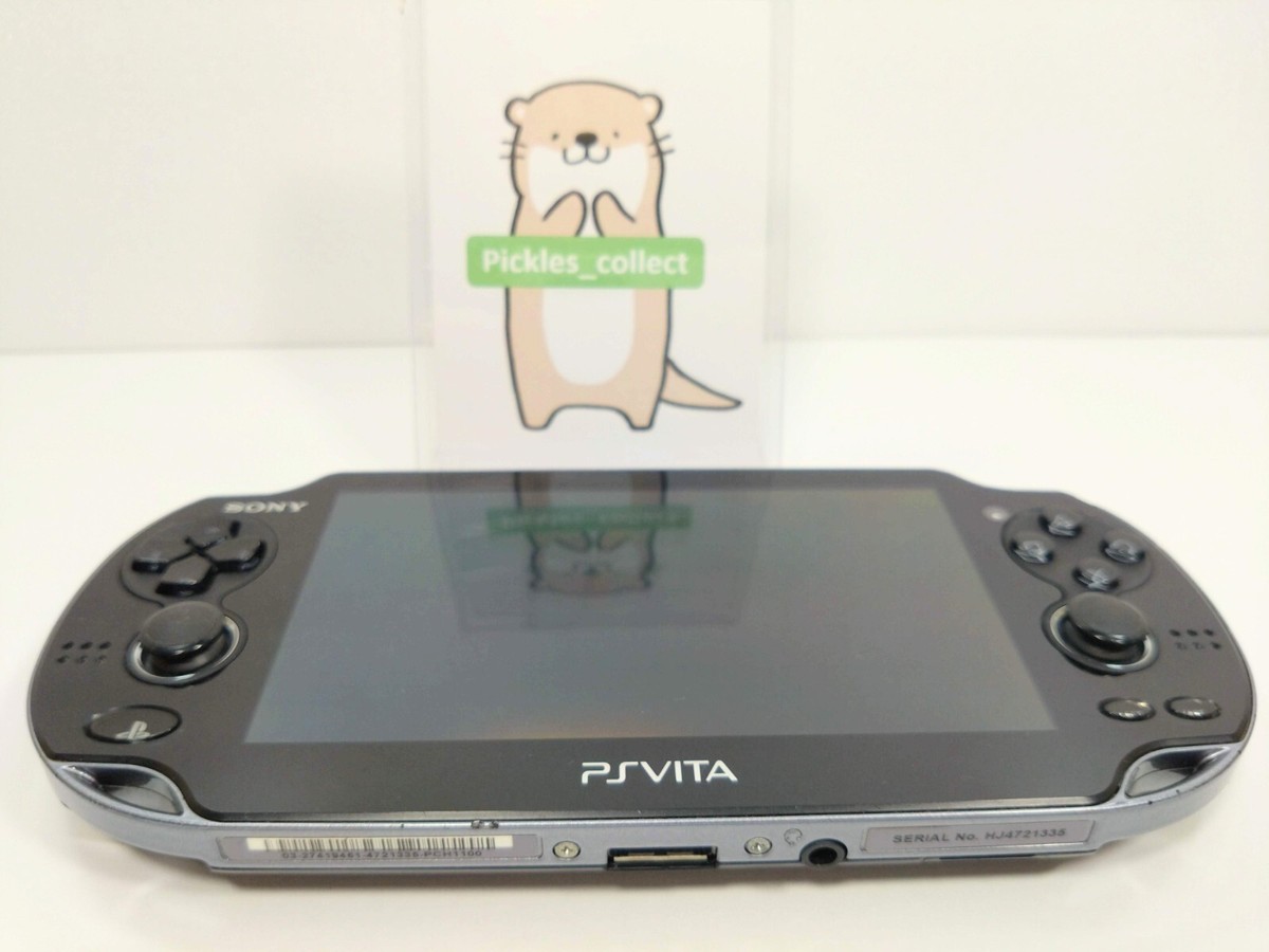 PS Vita Crystal Black PCH 1100 w/8GB FW3.01 Wi-Fi PSV Tested