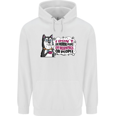 Husky Alaskan I Dont Like People Mornings Kinder Kids Hoodie