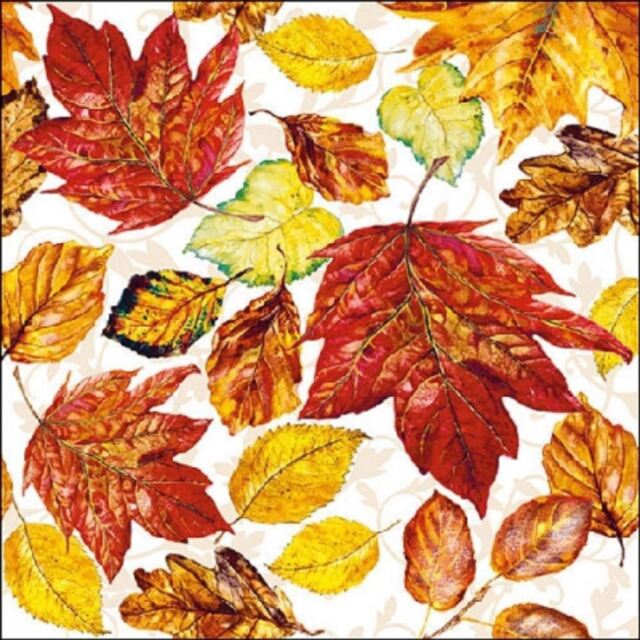 4 x Paper Napkins - Autumn Leaves - Ideal for Decoupage / Napkin Art 4 x Paper Napkins - Autumn Leaves - Ideal for Decoupage / Napkin Art