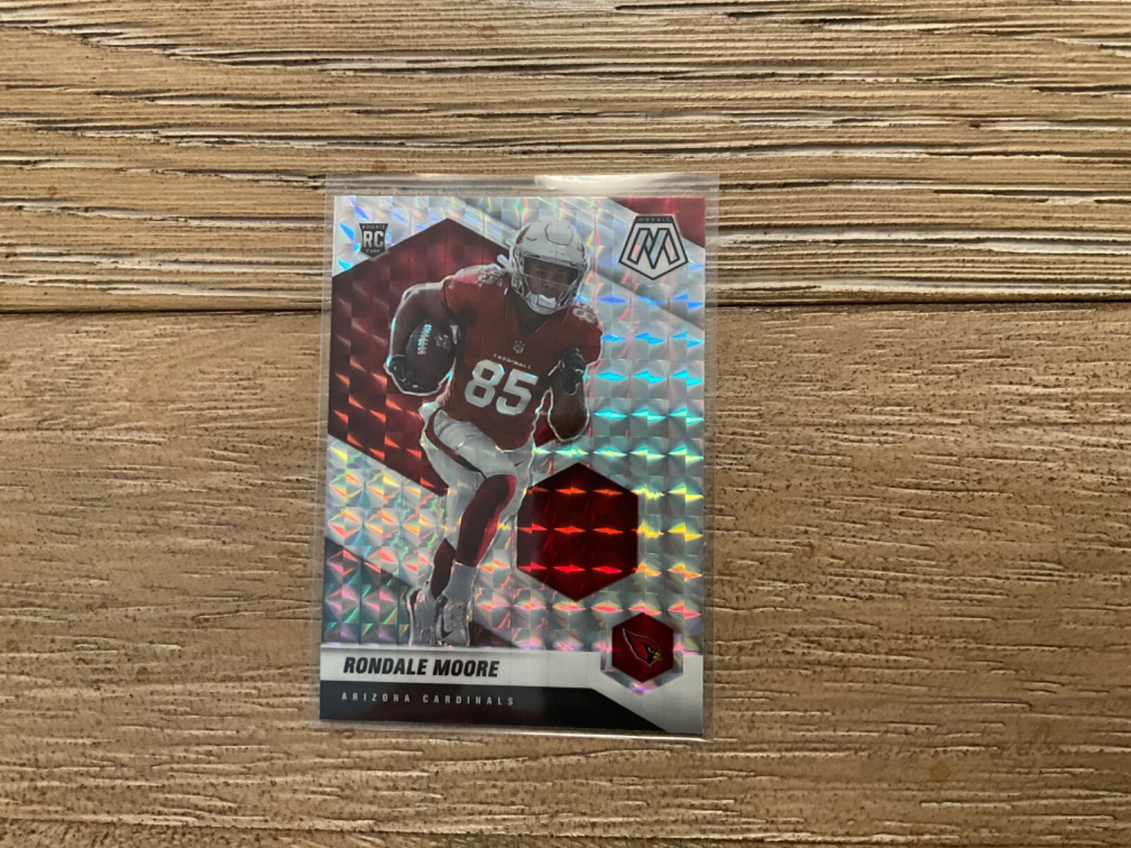 2021 Panini Mosaic Football Rondale Moore Silver Mosaic Prizm Rookie #317 AZ