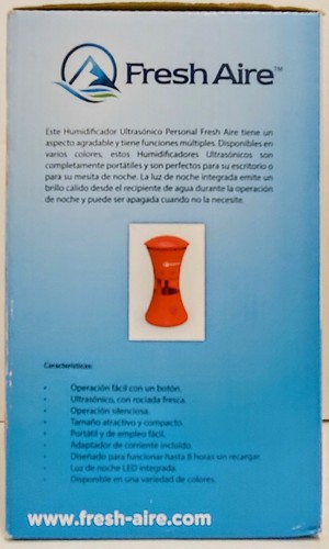 Fresh Aire Personal Portable Ultrasonic Humidifier Up To 8 Hrs Whisper Quiet - Picture 3 of 11