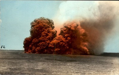 Volcano Sulphur Cloud Kilauea? Hawaii c1920 Real Photo Vintage Postcard bhn
