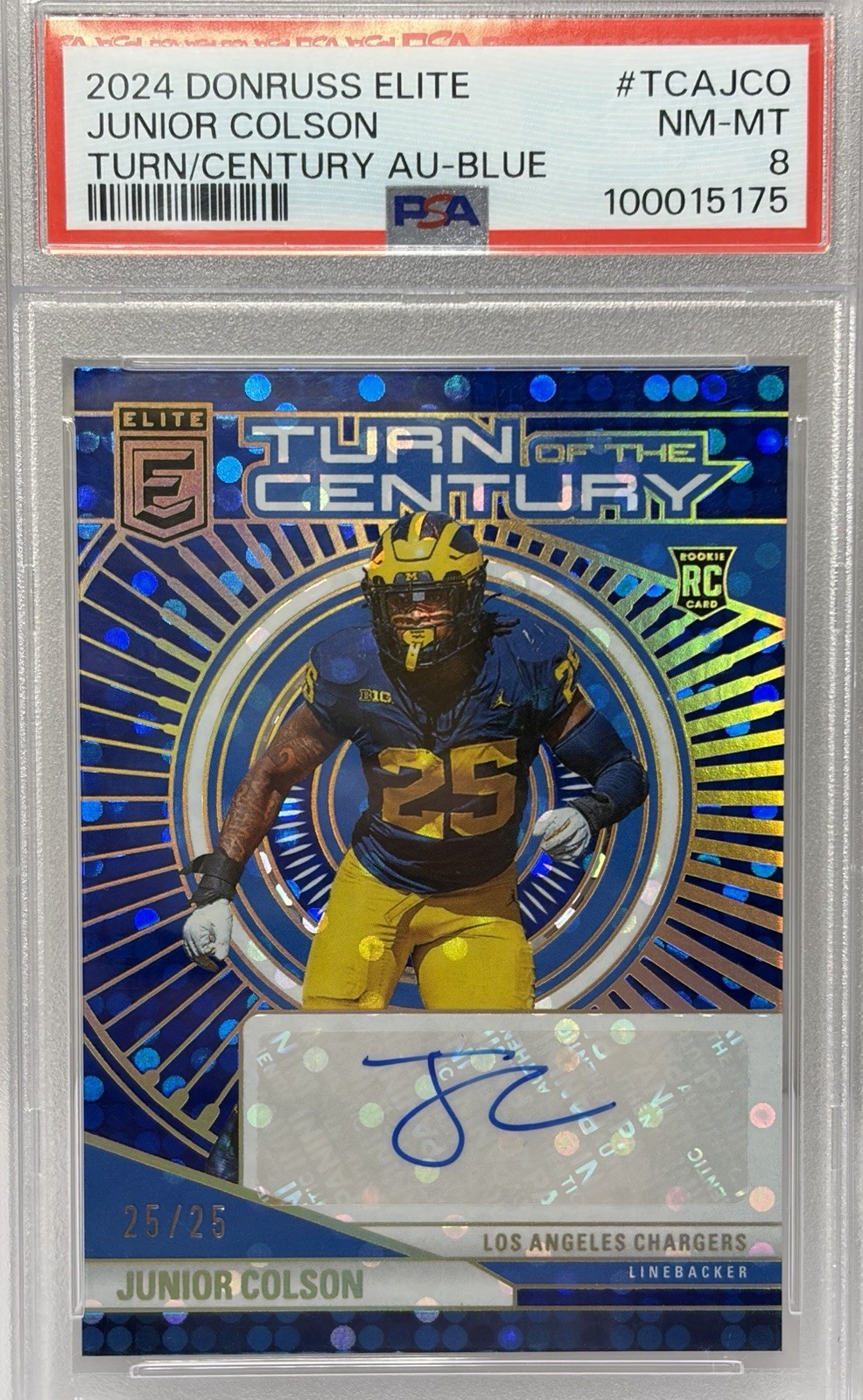Junior Colson Panini Donruss Elite Turn of the Century Autographs #TCAJCO Blue