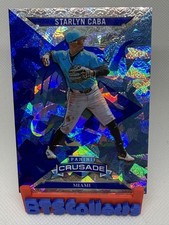 2025 Panini Crusade - Crusade Starlyn Caba #88 Blue Cracked Ice RC Marlins