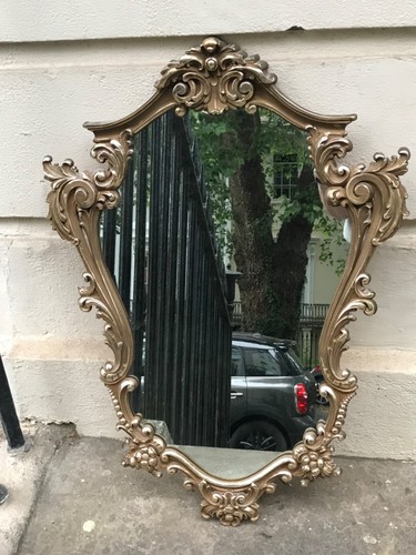 Mid Century Vintage VERONESE Cartouche Shaped Wall Mirror
