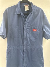 Dickies Men's Navy Short Sleeve Coveralls Work Utility Jumpsuit Chest 42 Regular