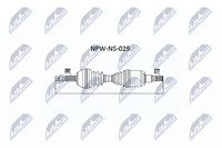 NTY Antriebswelle NPW-NS-029 Passend FüR Nissan