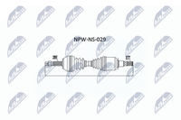 NTY Antriebswelle NPW-NS-029 Passend FüR Nissan