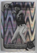 2022 Bowman Draft Chrome Black & White RayWave Refractor Jacob Miller o3s
