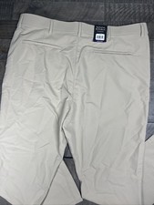 Banana Republic Men's Flat Front Pant Stretch Fabric Wicking 40x30 Tan
