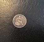 New Listing1872   *P *SEATED LIBERTY SILVER HALF DIME **FREE SHIPPING**