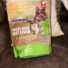 Nutr -Bites Freeze Dried Beef Liver Natural Dog-Cat Treats 100 Natural Tasty