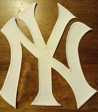 New York Yankees NY~Parche bordado~grande~7 3/4" x 7 1/8"~Planchar y coser~MLB~