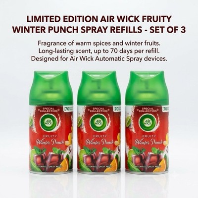 3er Set  Air Wick Fruity Winter Punch Nachfüllpackung Begrentze Edition