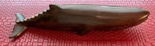 Vintage Mid-Century Carved Wood Decorative Sperm Whale