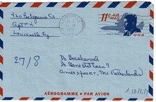 USA 1965 Postal Stationery Letter Sheet HG 3 used Ganzsache Brief Air Mail