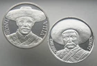 2 x 1 oz Silver Round .999 Fine - PANCHO VILLA & EMILIANO ZAPATA Proof Like