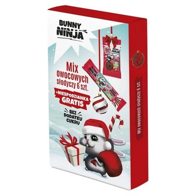 Bunny Ninja Christmas Fruit Candy Mix - 6 Stück + Überraschung