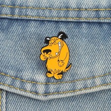 Funny Dog Enamel Pins Vintage Retro TV Series Character Brooches Lapel Badges Ca