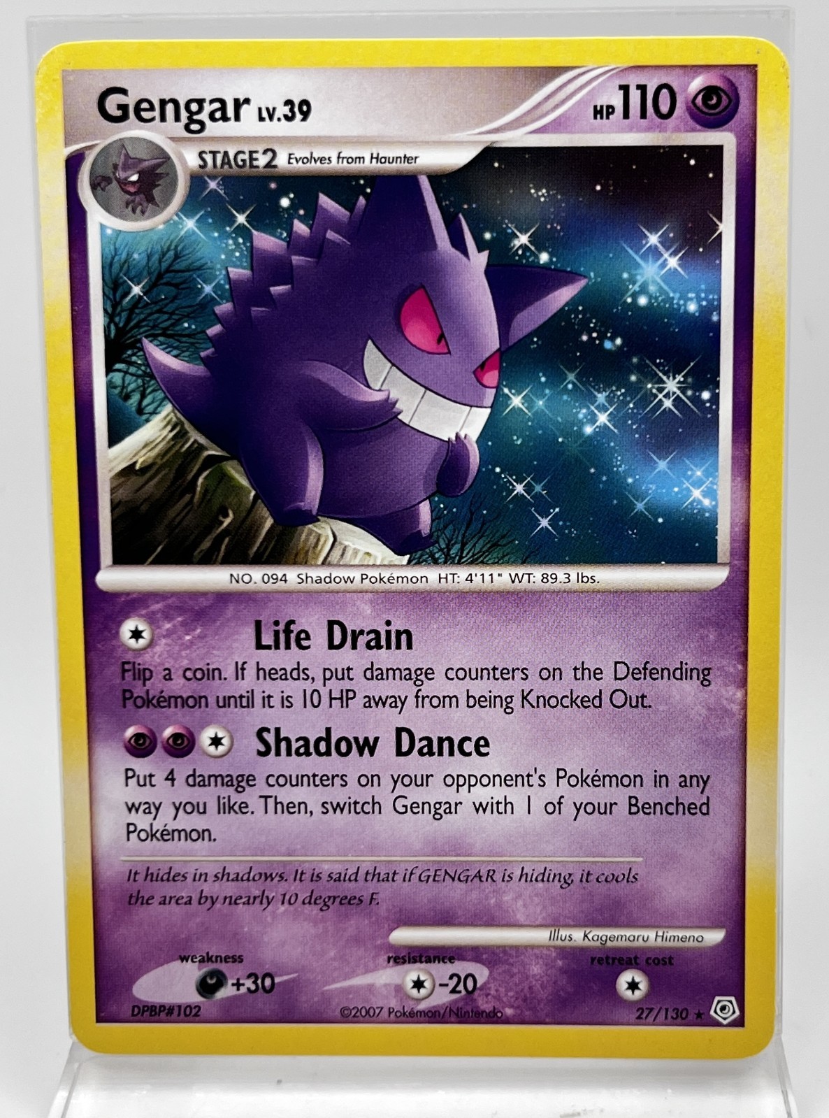 Gengar 27/130 Pokémon Card Diamond & Pearl 2007 LP Non Holo