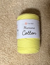3mm Macrame Cord 80 Cotton/20 Polyester 246.06 Yards New Yellow
