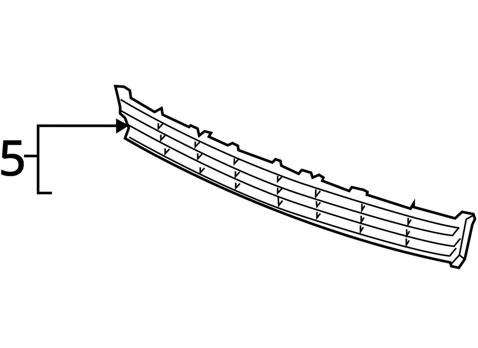 Parachoques inferior delantero negro Volkswagen Beetle 2017-2018 parrilla OEM Foto 4 de 4
