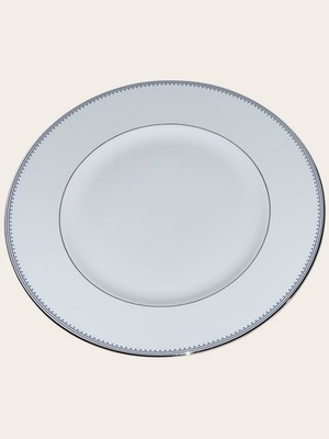 Wedgwood Vera Wang Ripsband Indigo 4x Speiseteller 27 cm Neu mit Etiketten & Tüten