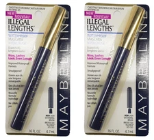 (2Pack) Maybelline Illegal Lengths Waterproof Mascara-455MW-05 Chestnut Brown