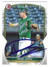 DANIEL SUSAC SIGNED 2023 BOWMAN PROSPECTS BASEBALL CARD OAKLAND ATHLETICS #BP-5