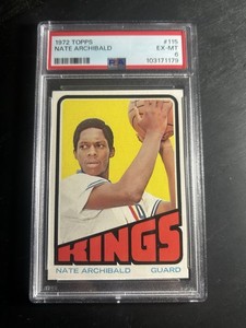 1972 Topps #115 Nate Archibald PSA 6 Cincinnati Kings HOF
