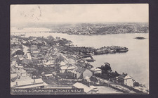 NSW 1907 1d Red QV PICTORIAL POSTCARD SYDENY TO ADELAIDE  (SD2)